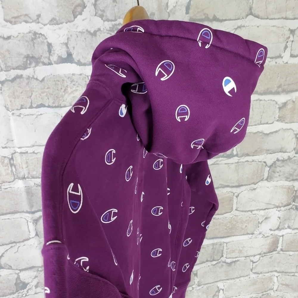 Champion Purple Reverse Weave Hoodie Tossed  Cs Size Small - Picture 13 of 16